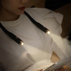 Neck Reading Light, Book Light, Bendable Neck Light, Long Lasting Rechargeable for Reading