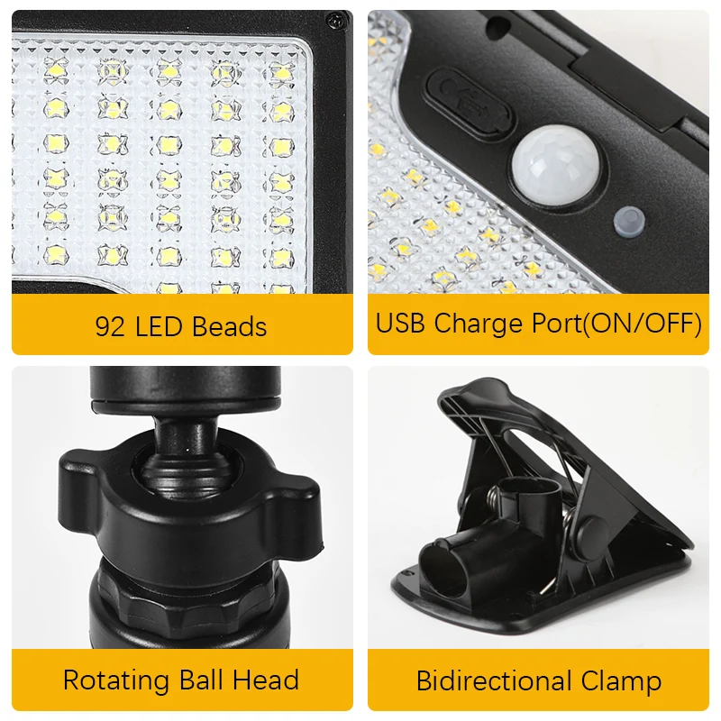 Solar Motion Sensor Outdoor Light, 360° Rotatable 4 Lighting Modes, Weatherproof, Multiple Mounting Lighting,for Outdoor Securit - Image 5