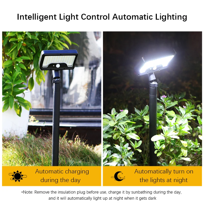 Solar Motion Sensor Garden Light, 5 - 6m Detection, 360° Rotatable Lamp, 4 Lighting Modes, Weatherproof Lighting, for Outdoor - Image 3