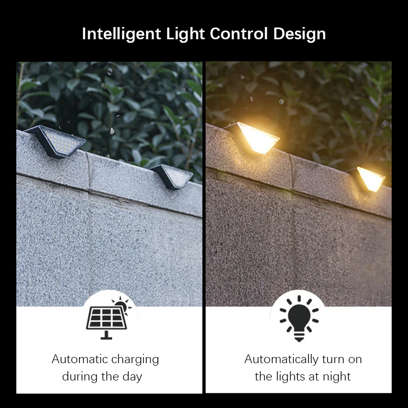 8Pcs LED Solar Step Lights, Waterproof Outdoor Stair Lights, Solar Deck Lights Outdoor Solar Landscape Lighting for Yard, Patio - Image 3