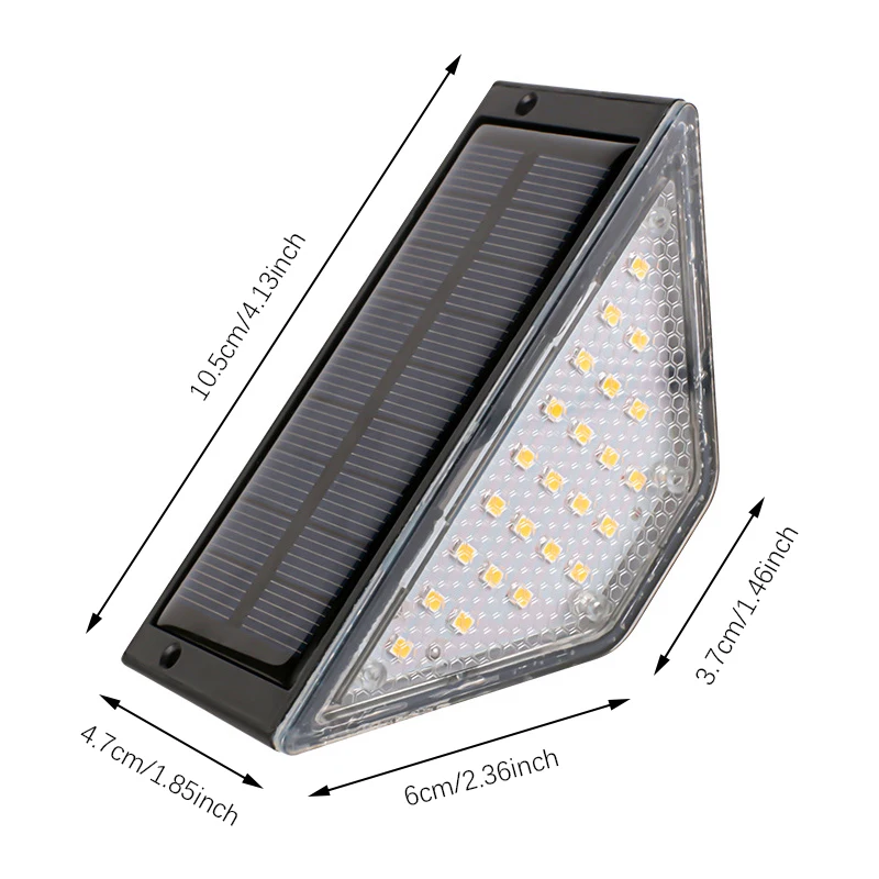 8Pcs LED Solar Step Lights, Waterproof Outdoor Stair Lights, Solar Deck Lights Outdoor Solar Landscape Lighting for Yard, Patio - Image 6