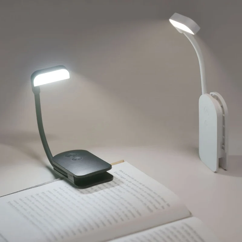 LED Clip-On Reading Light – Adjustable, Portable & USB Rechargeable Book Light for Night Reading