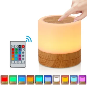 RGB Night Lamp Camping Light Atmosphere Night Lights Bedside Lamps Color Changing Tent with Remote Touch Control for Bedroom Dec