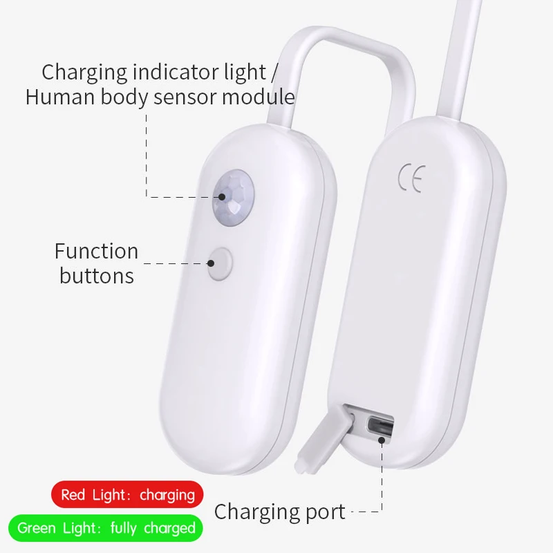 Smart Motion Sensor Toilet Light, USB Rechargeable LED RGB Night Light for Bathroom - Image 2