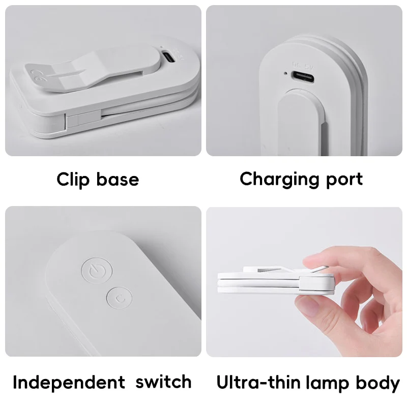 LED Clip-On Reading Light – Adjustable, Portable & USB Rechargeable Book Light for Night Reading - Image 4